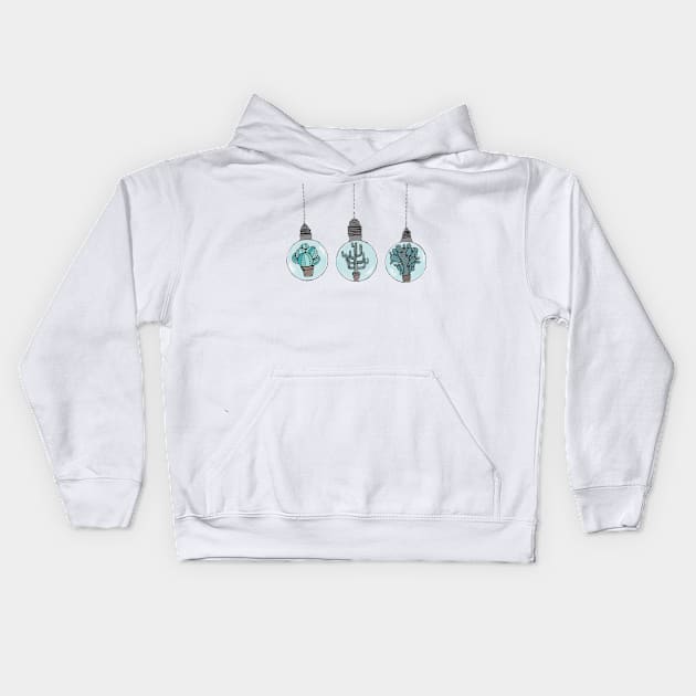 Cactus Light Kids Hoodie by msmart